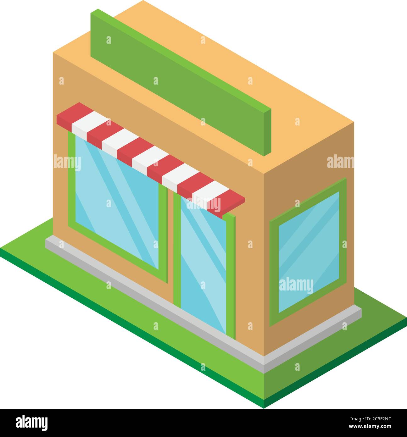Shop Gebäude Symbol isometrische 3D Markt Online-Shop Geschäft Symbol Vektor Illustration Stock Vektor