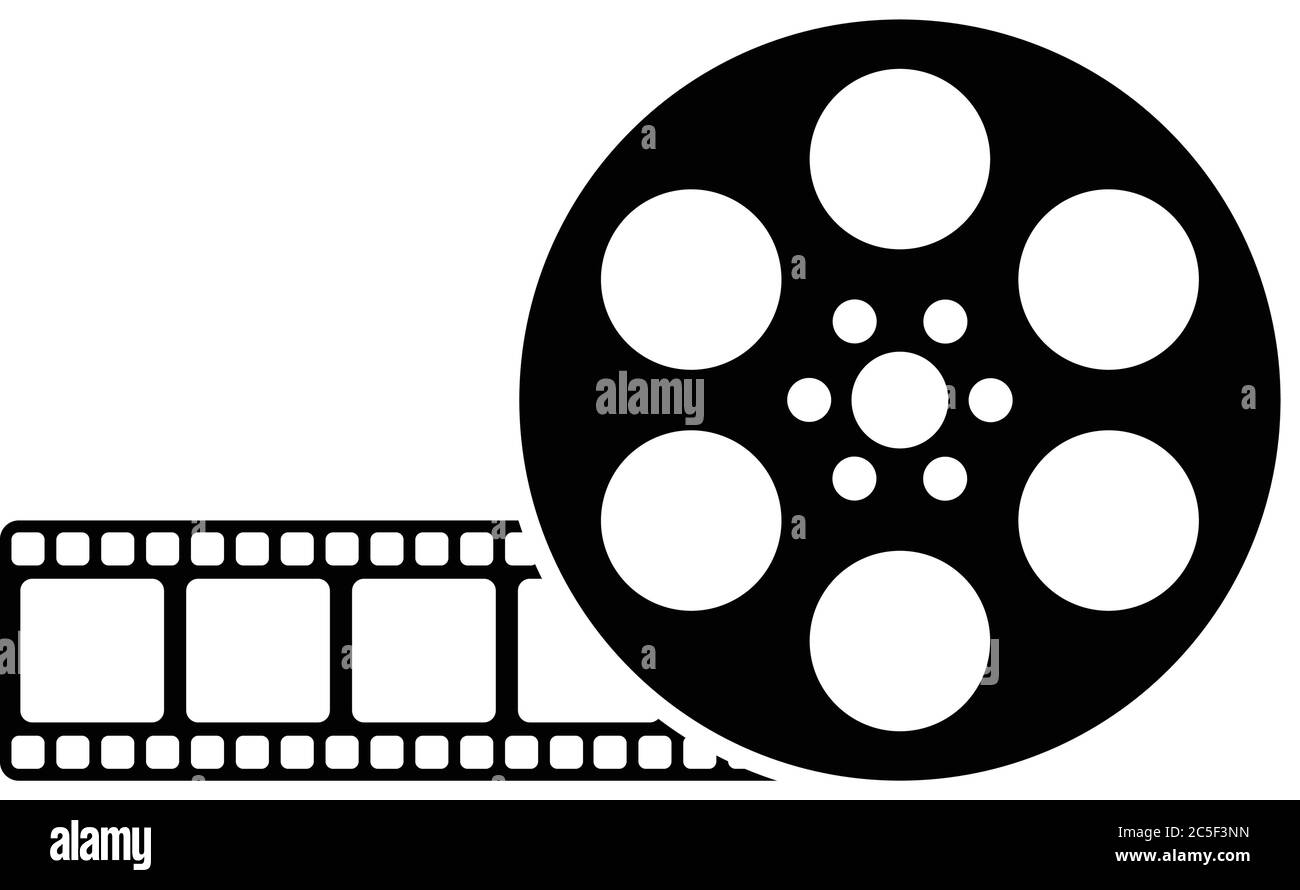 Retro Cinema Movie Reel Kamera Negativfilm. Isolierte Vektordarstellung. Stock Vektor Retro Cinema Movie Reel Kamera Negativfilm. Isolierte Vektordarstellung. Stock Vektor