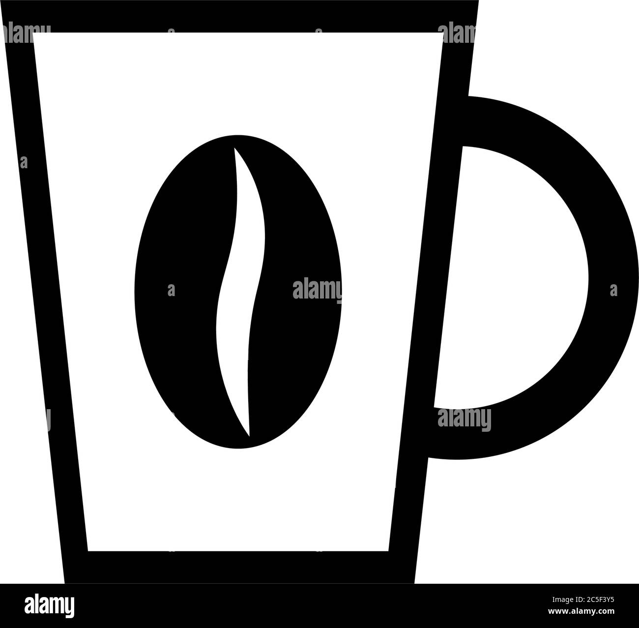 Kaffee Tasse Symbol Isoliert Espresso Cafe Tee Becher Schwarz Vektor Illustration Heiße Getränke Stock Vektor