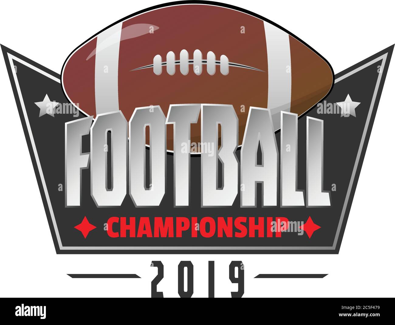 American Football Championship Symbol League Sport Tournament Stock Vektor