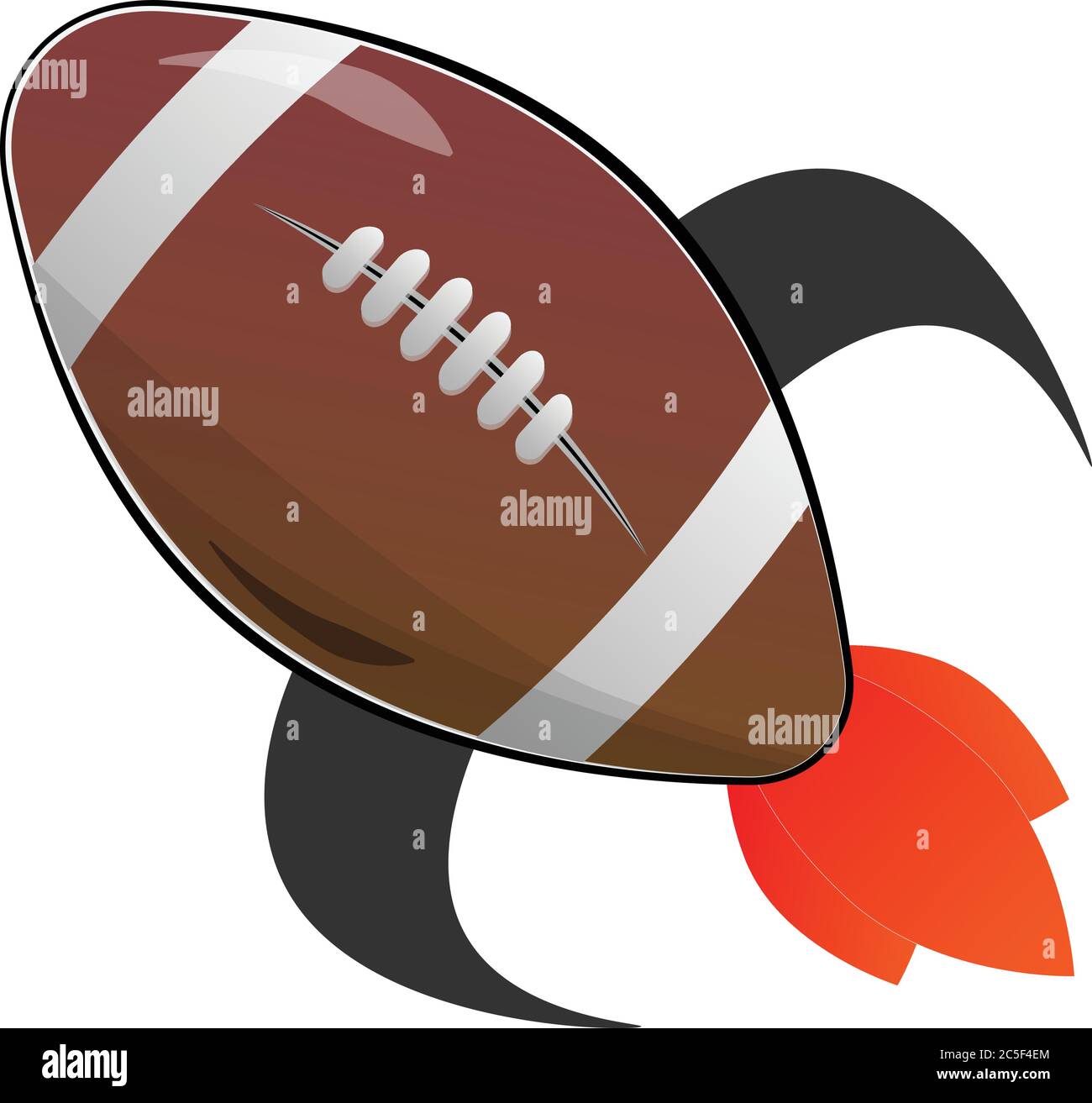 American Football Rocket Championship Symbol. Symbol Für Das Turnier Der Sportliga. Vektorgrafik. Stock Vektor