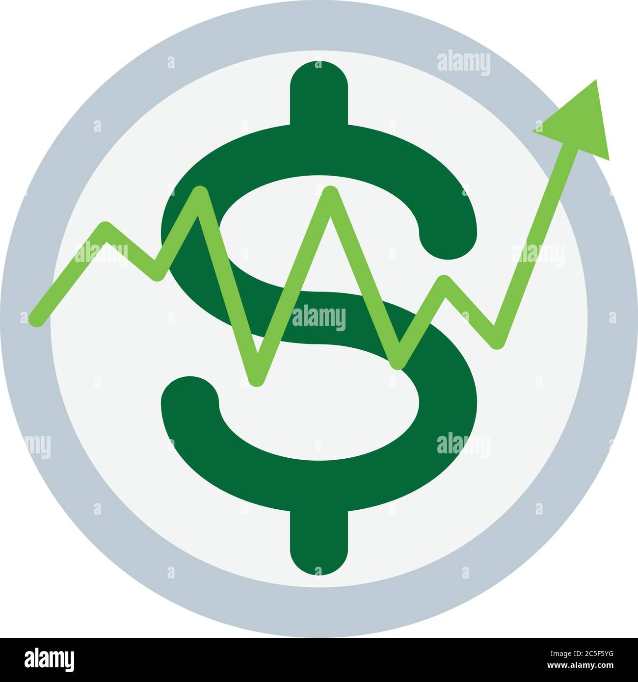 Geldbörse Symbol Geldgeschäft Wachstumsdiagramm Grüner Pfeil Stock Vektor