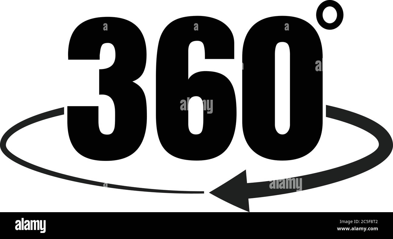 Virtual Reality 360 Grad VR Kamera Symbol Text Illustration Stock Vektor