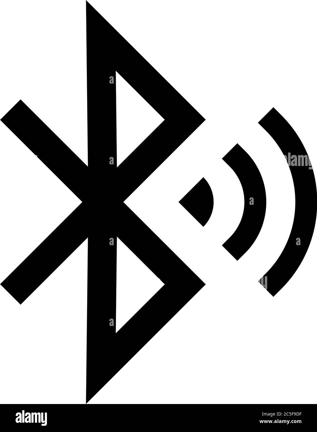 Bluetooth-Zeichen Verbunden Vektor-Symbol Mobiles Netzwerk Symbol für Datenübertragung Stock Vektor