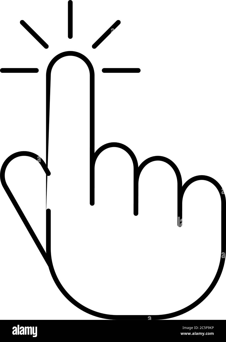 Computer-Maus Handfinger Cursor Symbol Bildschirm Schnittstelle Zeiger Symbol Vektor-Illustration für Web oder App Stock Vektor