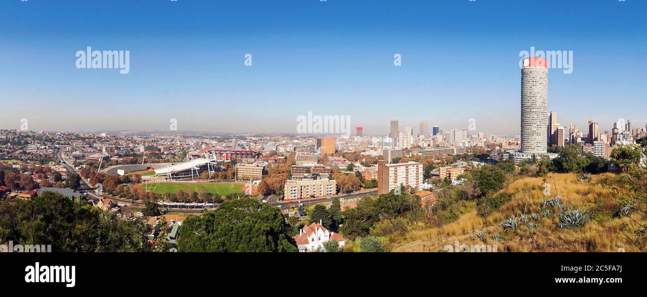 Blick auf die Stadt, Stadtzentrum von Johannesburg, Gauteng Provinz, Südafrika Stockfoto
