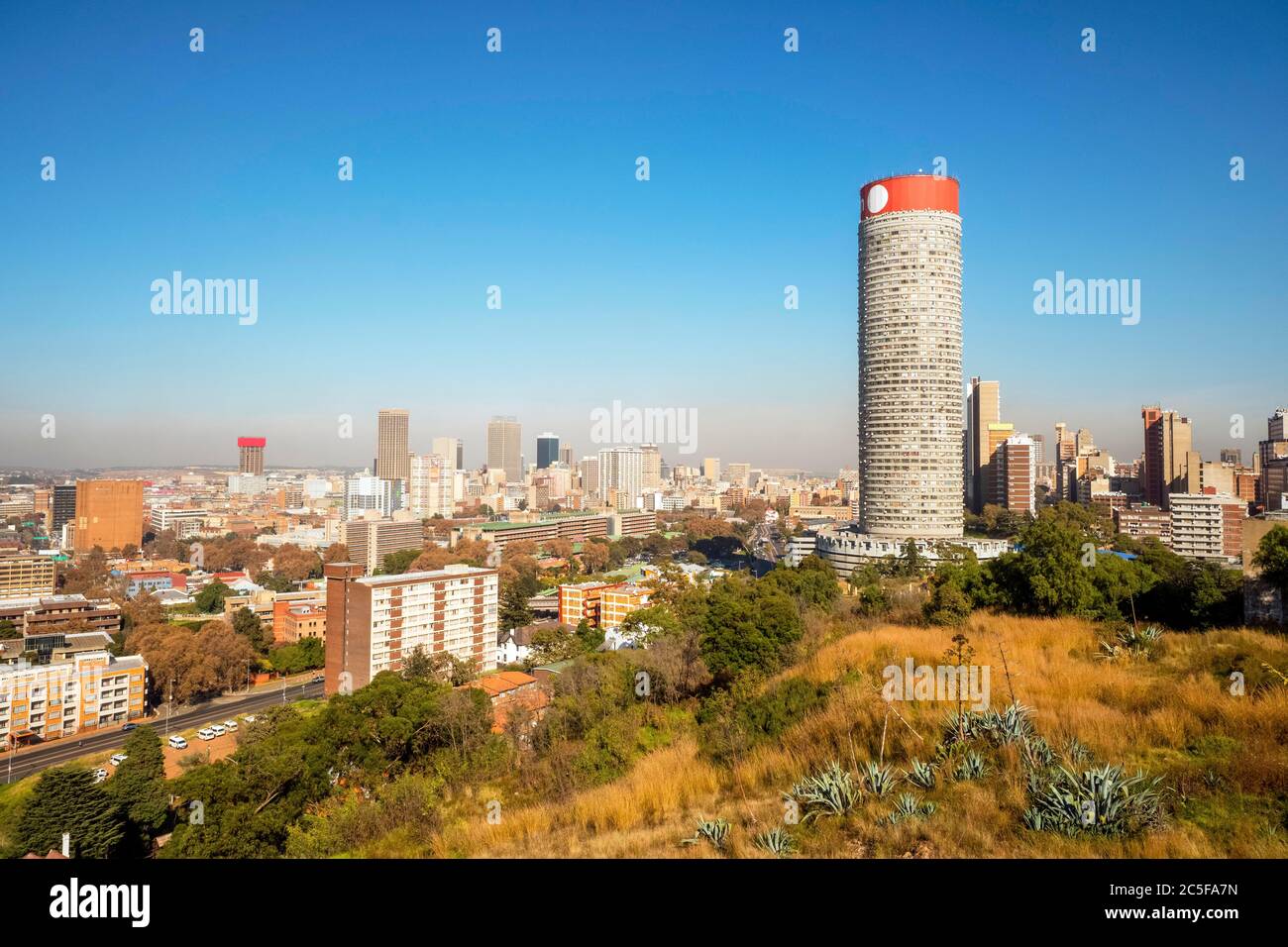 Blick auf die Stadt, Stadtzentrum von Johannesburg, Gauteng Provinz, Südafrika Stockfoto