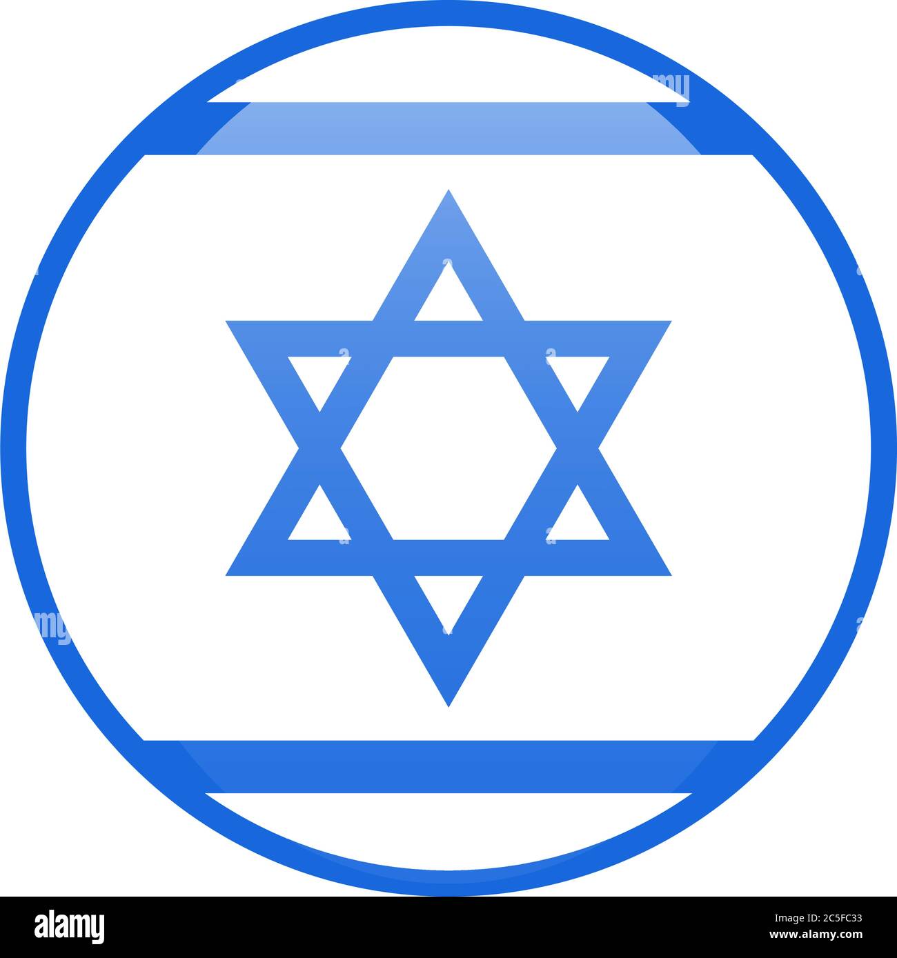 Davidstern blau und weiß Symbol jüdische Tradition biblische Symbol isoliert Vektor Illustration Israel Flagge und nationales Zeichen Stock Vektor
