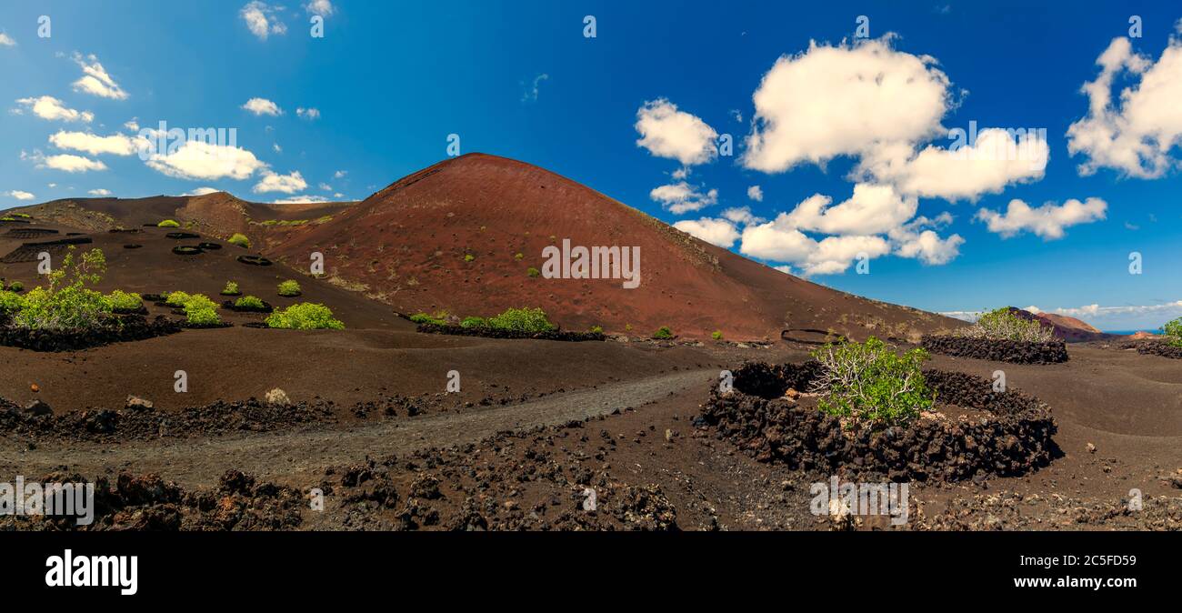 Nationalpark Timanfaya (Mountains of Fire) Insel Lanzarote. Kanarische Islands.Spain. Stockfoto