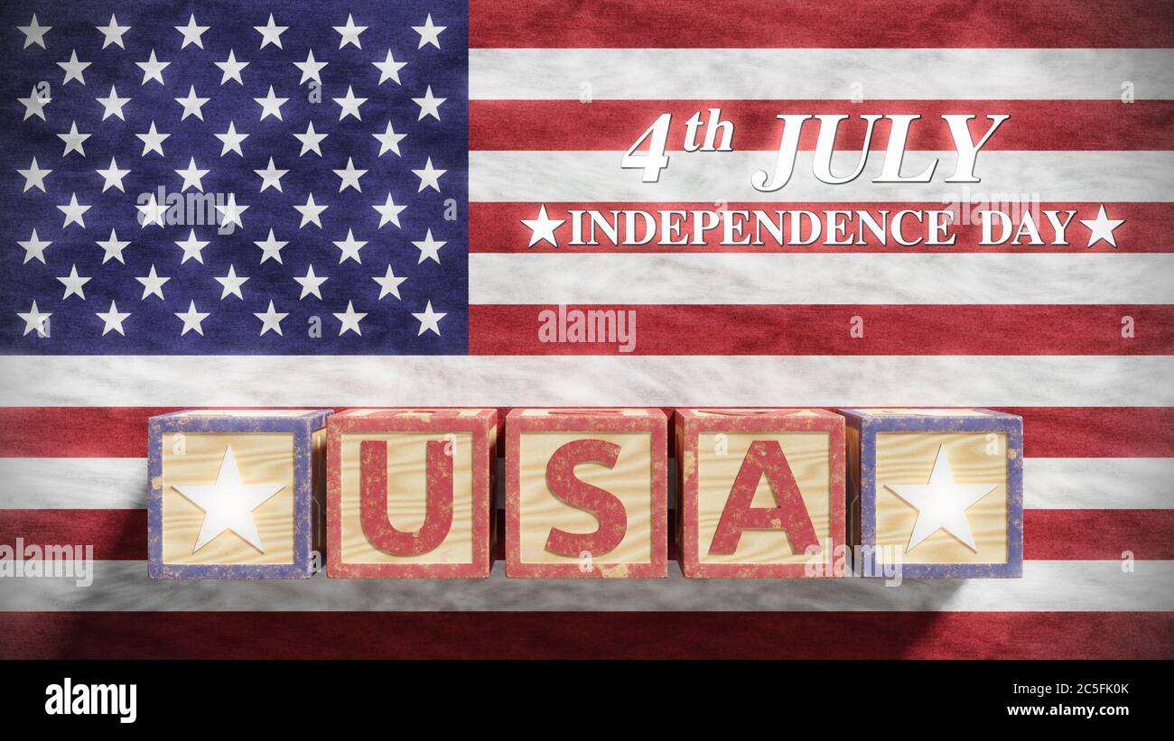 Vereinigte Staaten von Amerika - USA - 4. Juli - Happy Independence Day Stockfoto