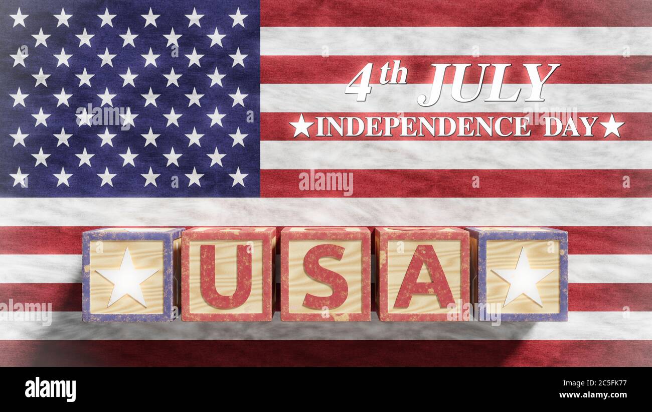 Vereinigte Staaten von Amerika - USA - 4. Juli - Happy Independence Day Stockfoto