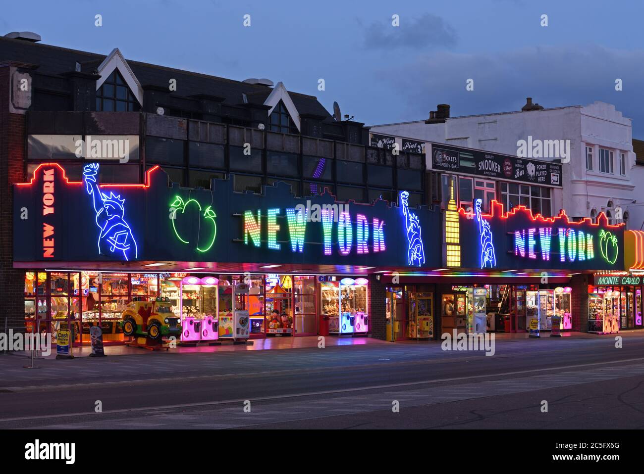 New York Spielhalle in Southend auf Sea Essex Stockfoto