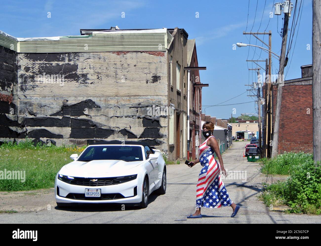 Historische Stahlstadt braddock Pa 10 Meilen Fluss von pittsburgh Stockfoto