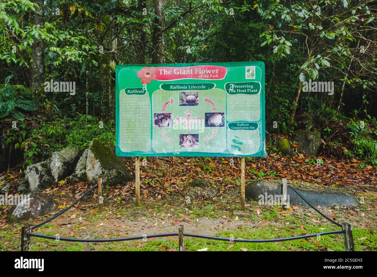 Das Schild von Taman Negara Gunung Gading oder Gunung Gading ...