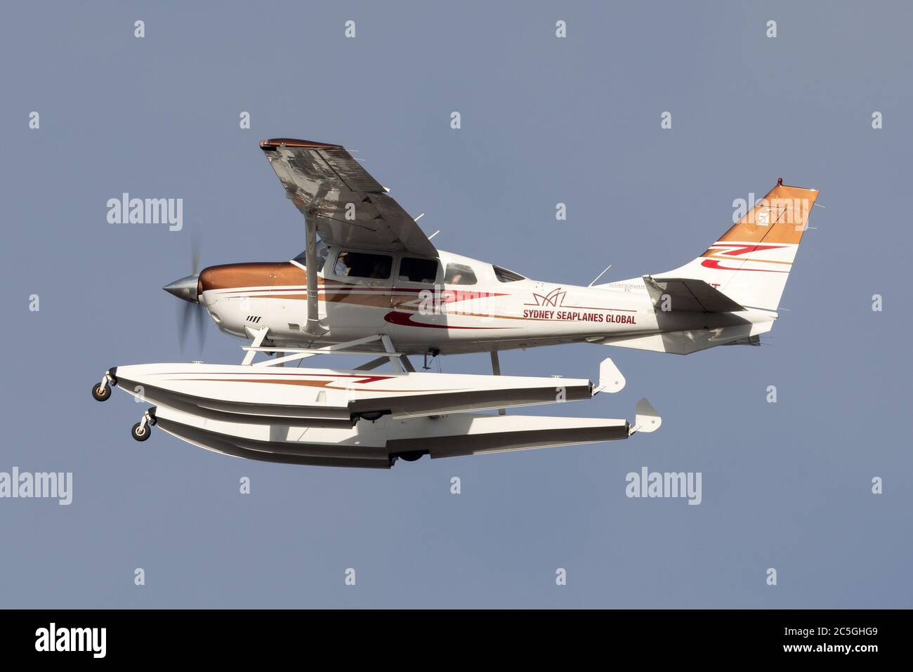 Cessna T206H Turbo Stationair VH-PXT betrieben von Sydney Seapalnes. Stockfoto