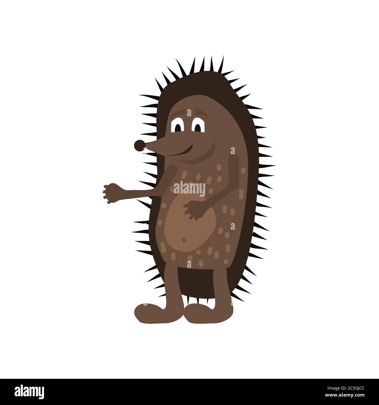 Cute Igel, Waldtier, geeignet für Bücher, Websites, Anwendungen, Trend-Stil Grafiken, Vektor, Illustration, isoliert, Cartoon-Stil Stock Vektor