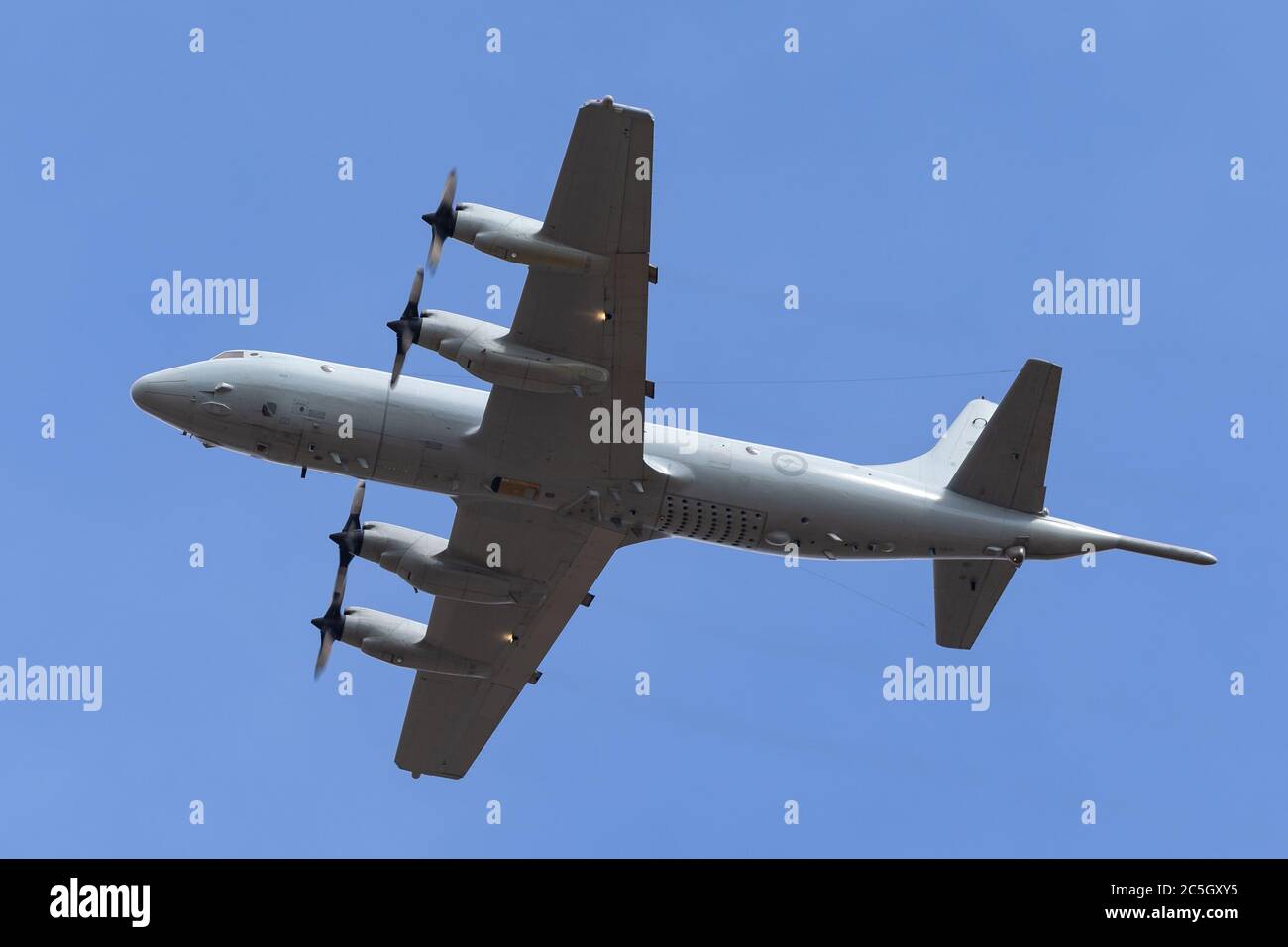 Royal Australian Air Force (RAAF) Lockheed AP-3C Orion Maritime Patrol und Anti-Submarine Warfare Flugzeuge von RAAF Base Edinburgh. Stockfoto