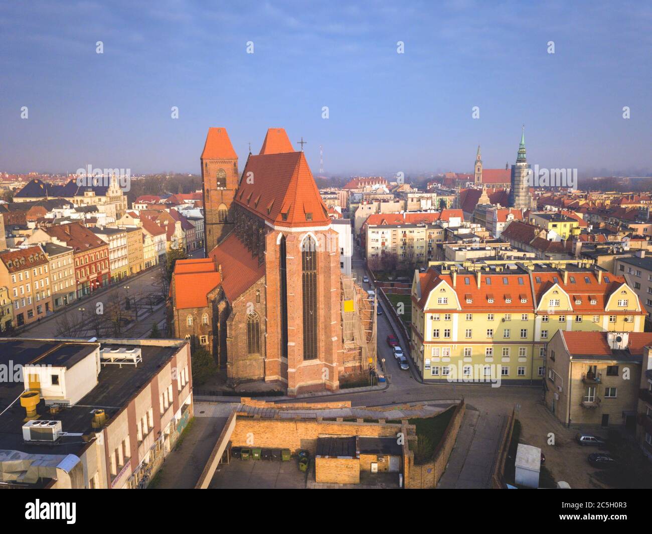 Architektur von Danzig bei Nacht. Danzig, Pomorskie, Polen. Stockfoto