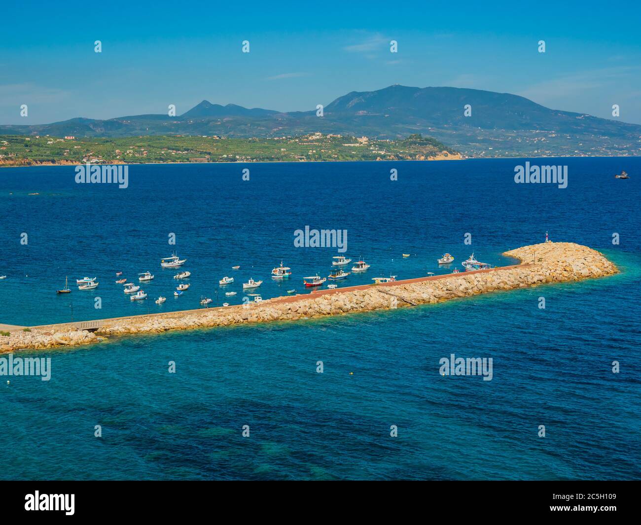 Coroni Stadt in Peloponese griechenland Stockfoto