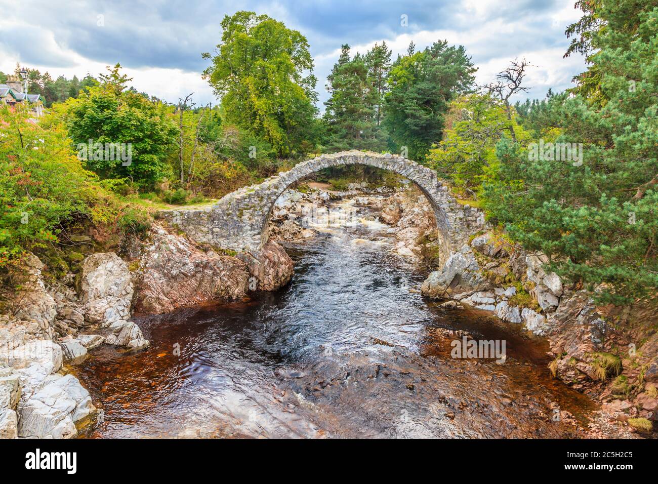 Blick auf Schottlands älteste Brücke Stockfoto