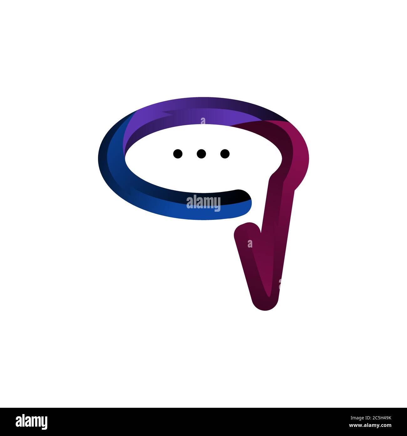 Bubble Chat bunte Vektor Design Vorlage Illustration Stock Vektor