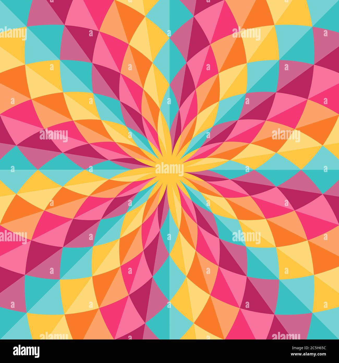 Geometrisches Muster mit rautenförmigen Figuren. Farbenfroher abstrakter Vektorhintergrund Stock Vektor