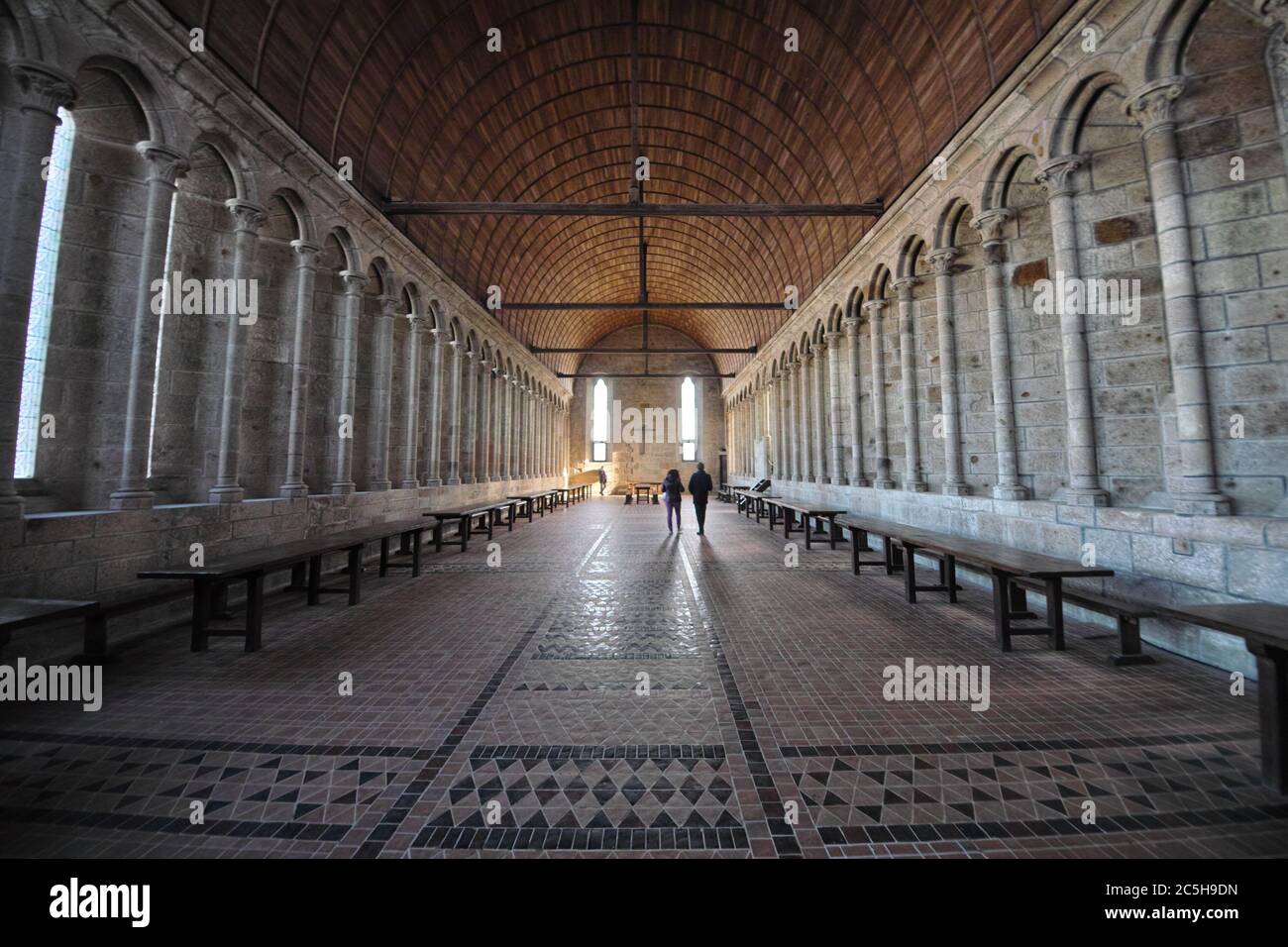 Église Abbatiale de Jérusalem du Mont-Saint-Michel Stockfoto