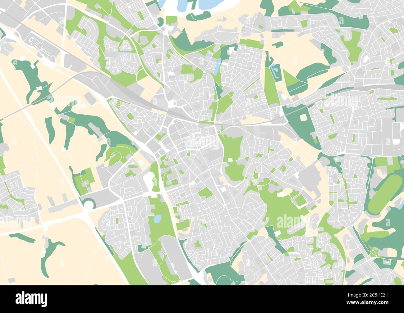 vektor-Stadtplan von Heerlen, Niederlande Stock Vektor