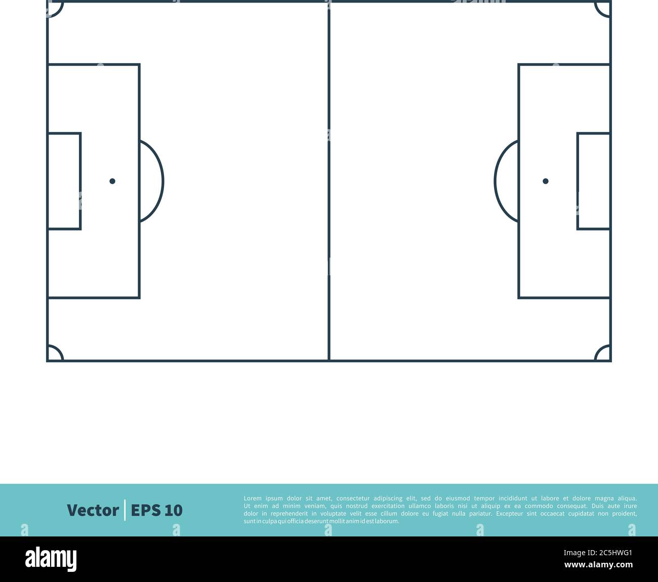 Fußballfeld, Fußballfeld Top View Vektor-Vorlage Illustration Design.  Vektor EPS 10 Stock-Vektorgrafik - Alamy