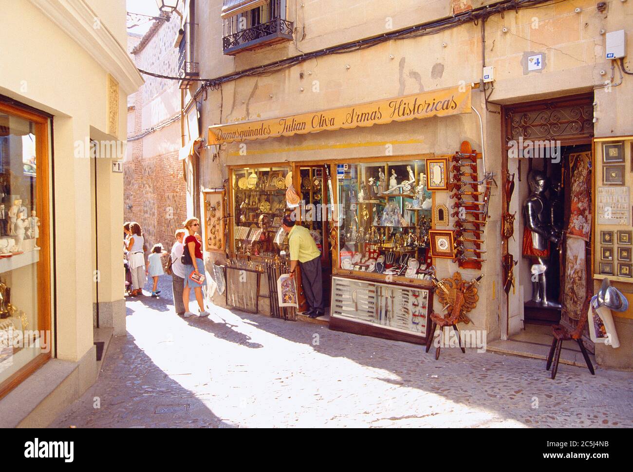 Handwerksladen. Toledo, Castilla La Mancha, Spanien. Stockfoto