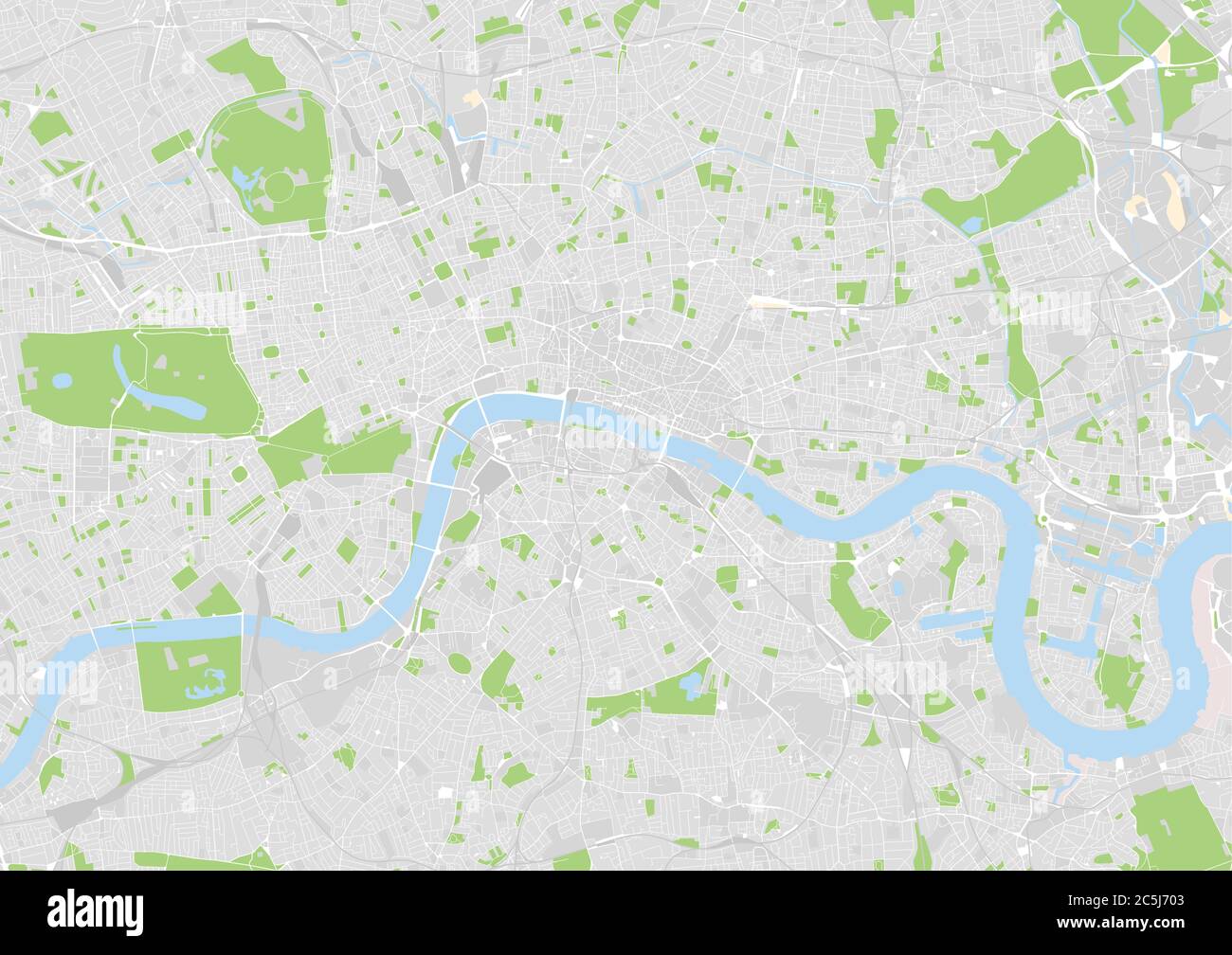 vektor Stadtplan von Central London, Großbritannien Stock Vektor