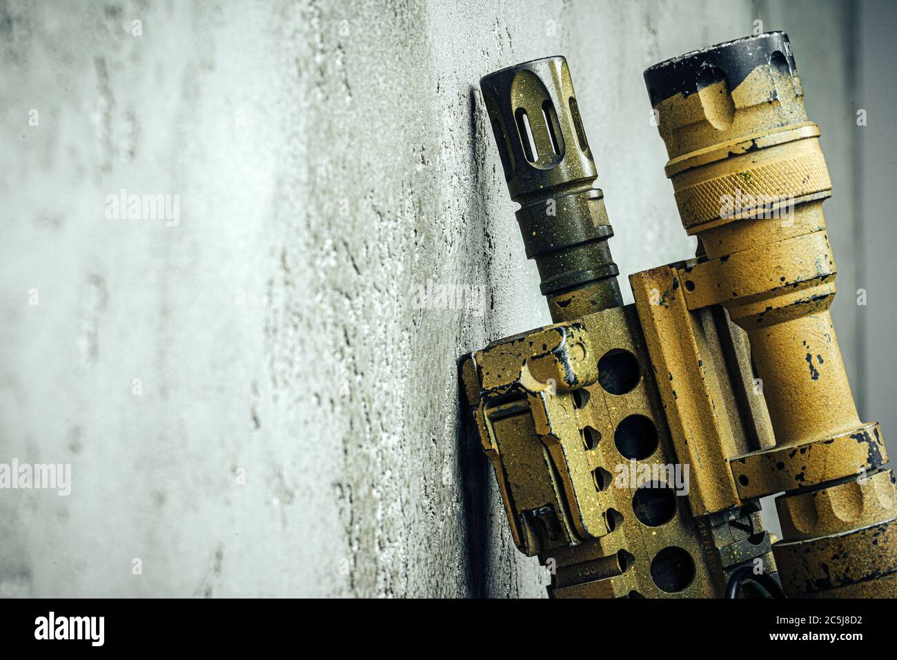 Moderne Waffenserie. US Army Sturmgewehr, Nahaufnahme. Stockfoto