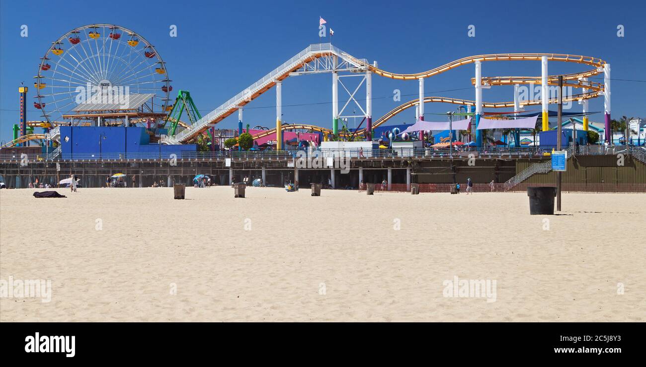 Las Angeles, Kalifornien - 9. September 2019: Pacific Park in Santa Monica, Los Angeles, USA. Stockfoto