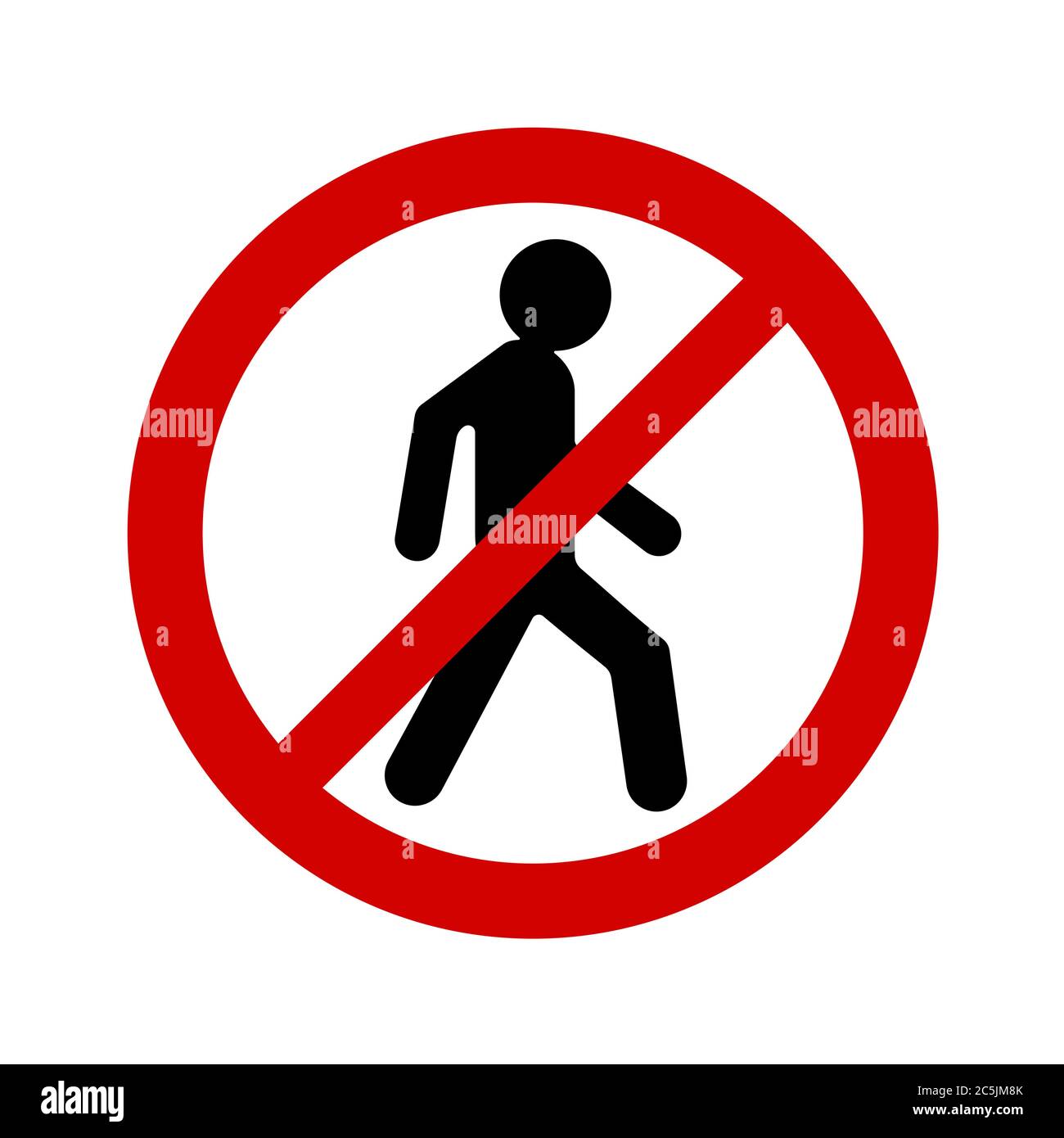 Nein Kein Eintrag Kein Zeichen Zeichen Symbol Flachbild Vector Illustration Stock Vektorgrafik Alamy