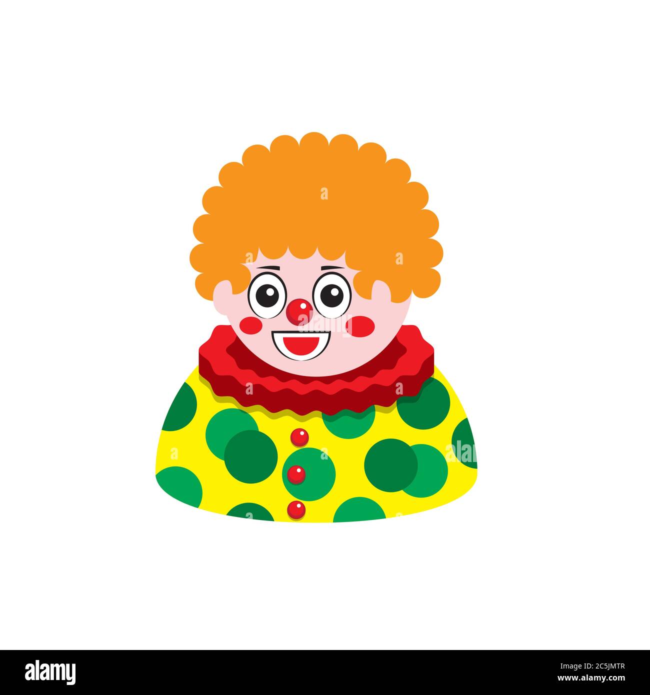 Clown Künstler Symbol auf einem weißen isolierten Hintergrund. Vektorbild Stock Vektor