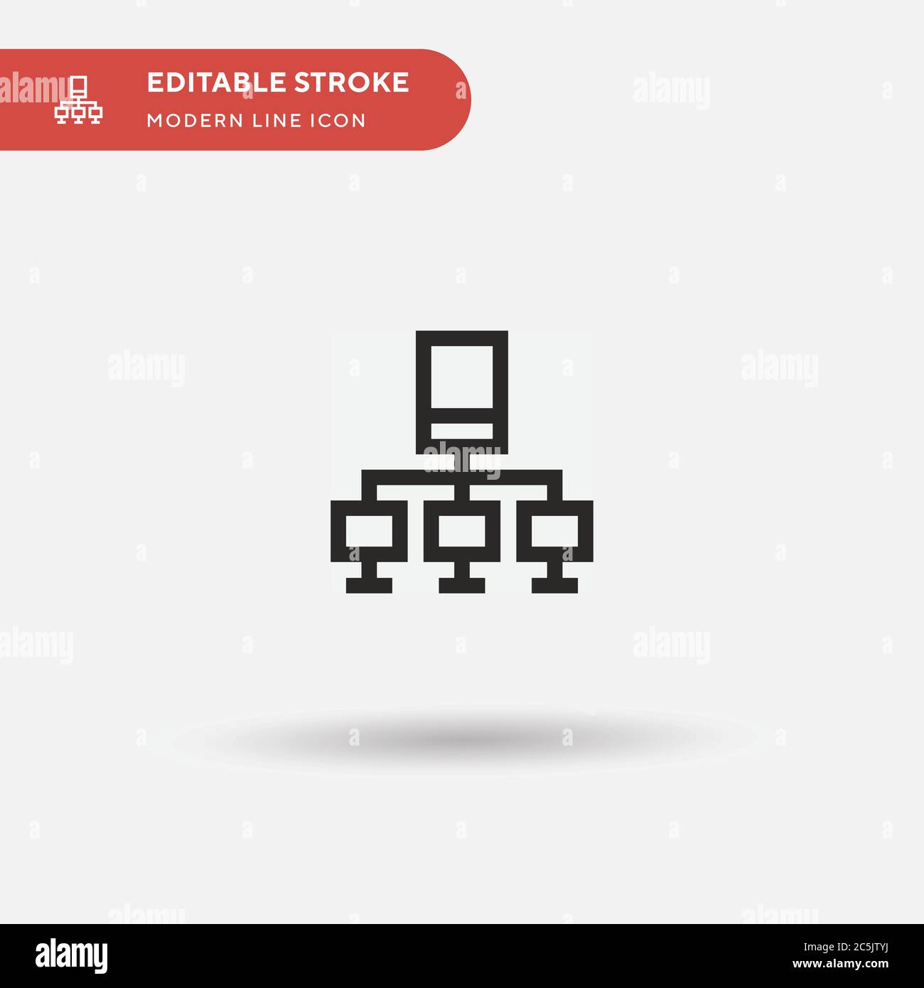 Einfaches Vektorsymbol für Netzwerke. Illustration Symbol Design Vorlage für Web mobile UI Element. Perfekte Farbe modernes Piktogramm auf bearbeitbaren Strich. Netzwerksymbole für Ihr Geschäftsprojekt Stock Vektor