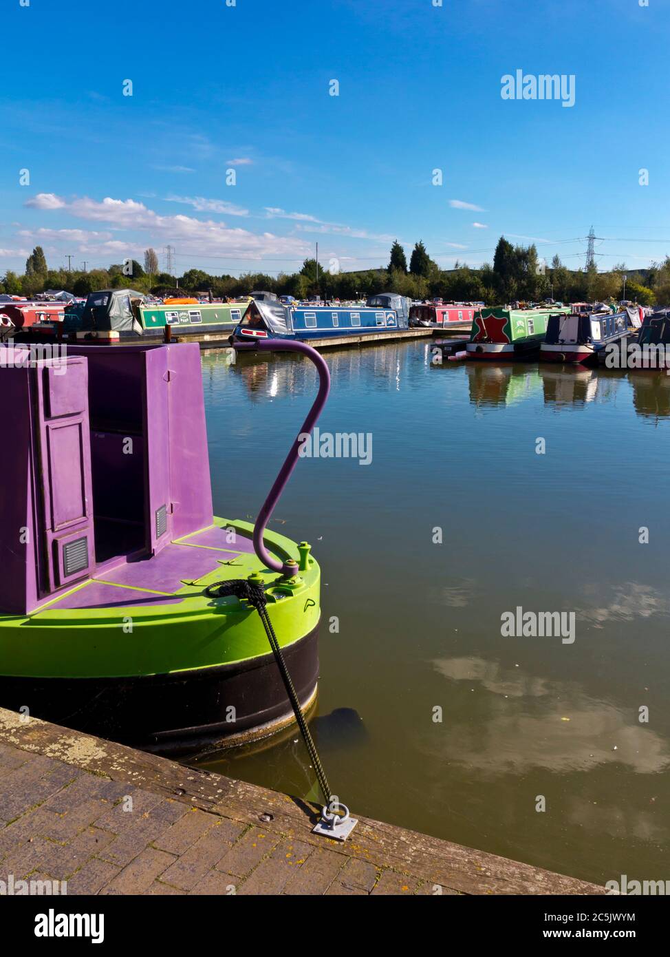 Barton Marina am Trent und Mersey Kanal in Staffordshire England. Stockfoto