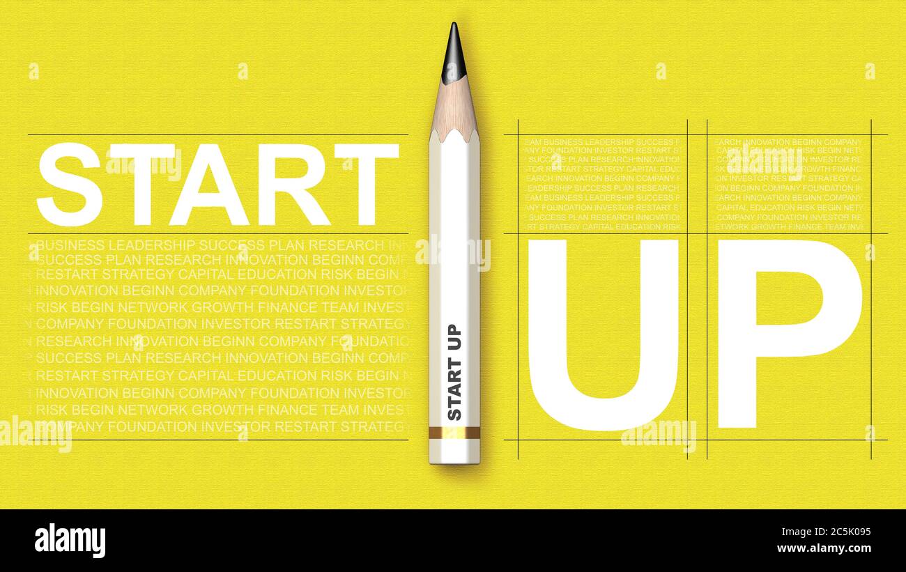 Illustration eines Start-up-Konzepts Stockfoto