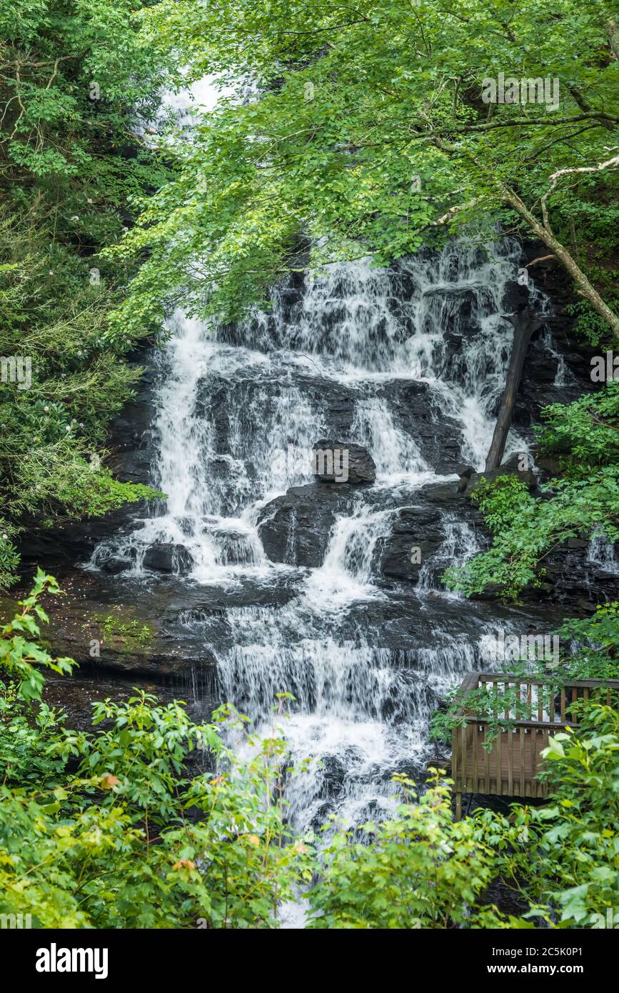Trahlyta Falls im Vogel State Park in den North Georgia Mountains. (USA) Stockfoto