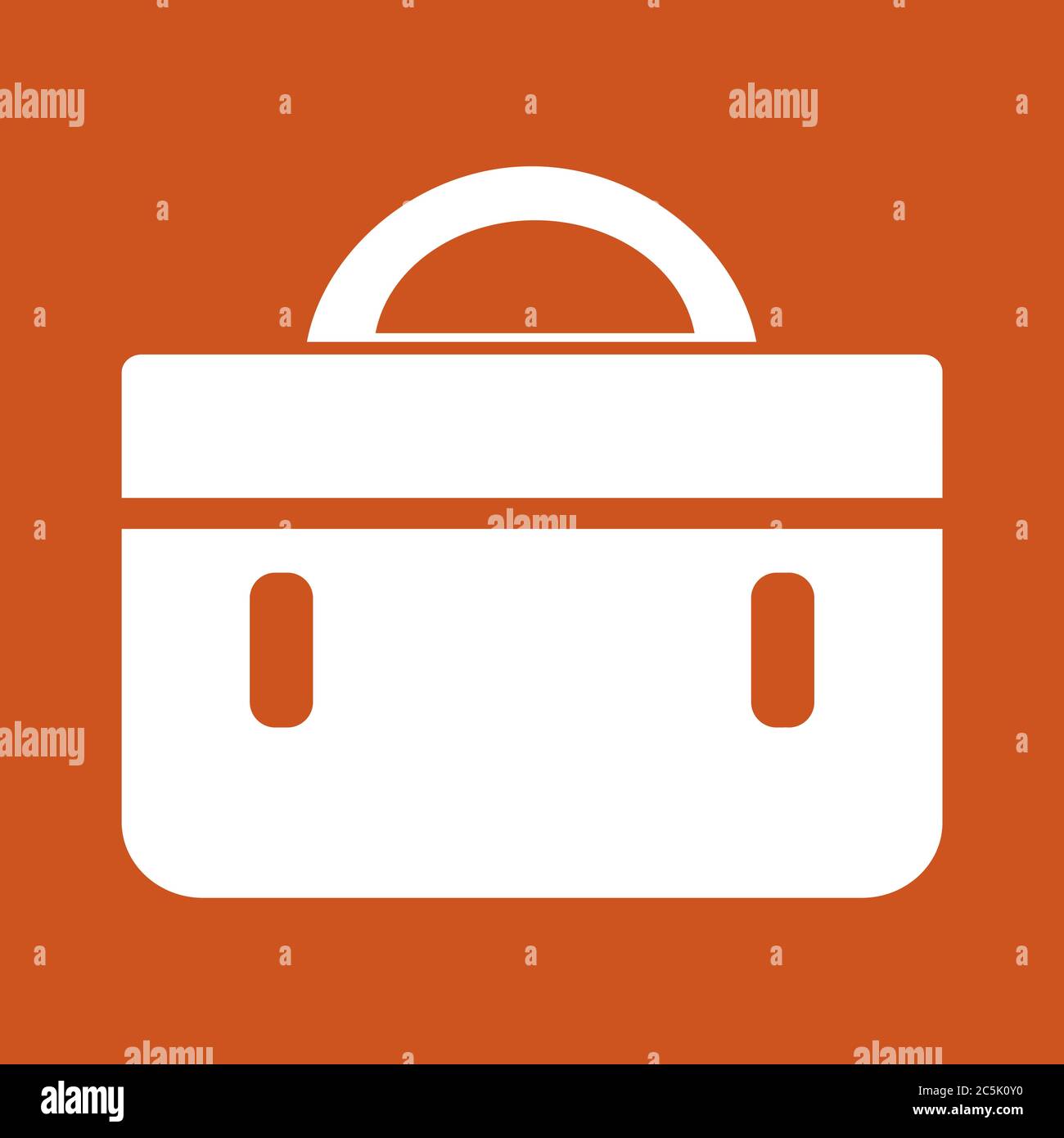 Aktentasche Zeichen Symbol in trendigen flachen Stil isoliert auf lila Hintergrund. Für Ihr Website-Design, Logo, App, UI. Vektorgrafik. Stock Vektor
