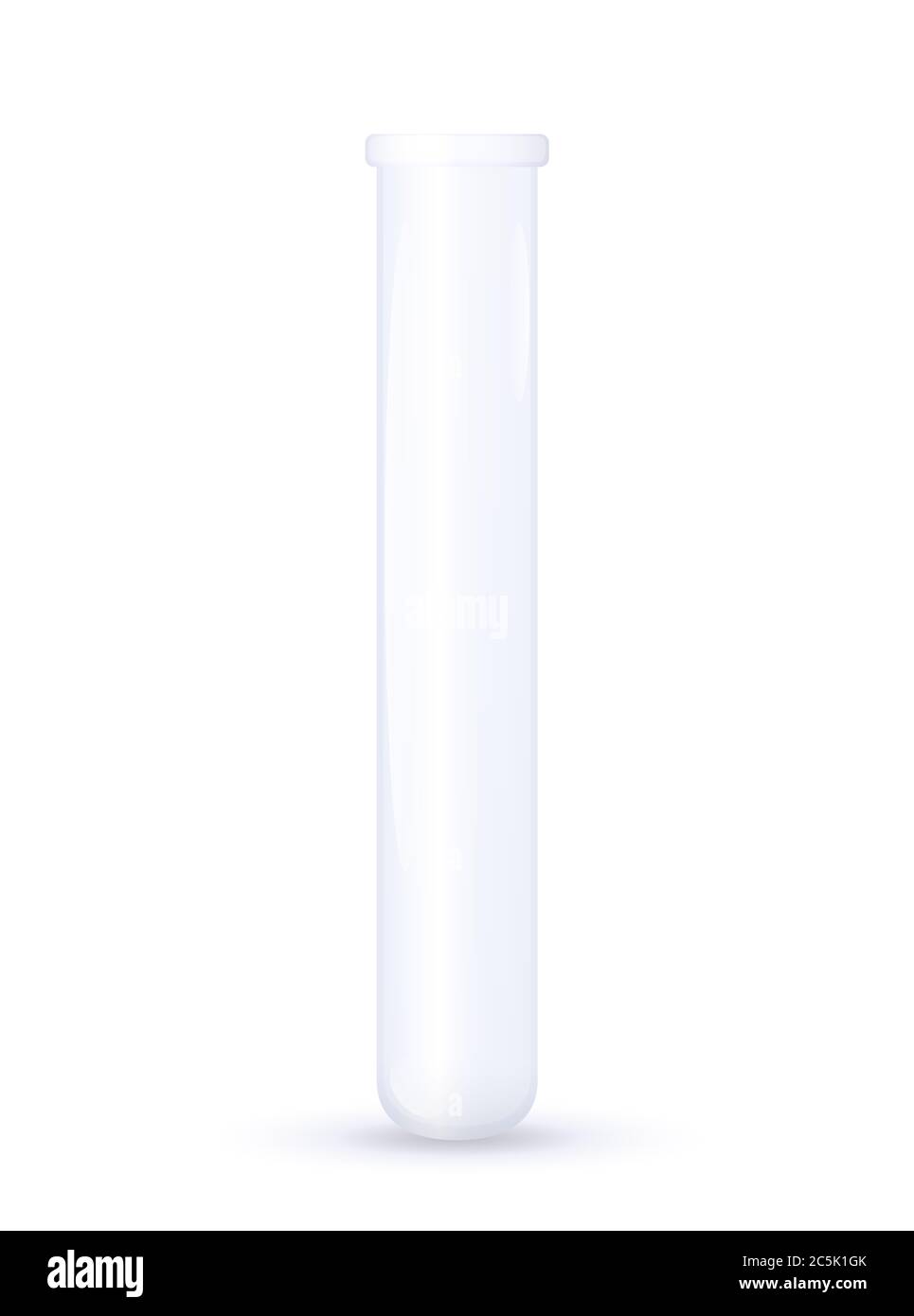 Reagenzglas. Leere Labor- und Pharmazeutische Glaswaren für chemische, biologische und klinische Forschung, Analyse oder Experimente. Stockfoto