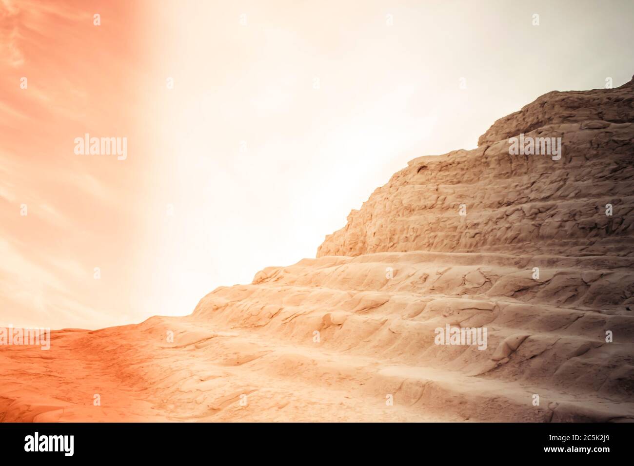 Schöne Landschaft von einem Naturwunder - Scala dei Turchi (Stair der Türken) in Sizilien, Italien Stockfoto
