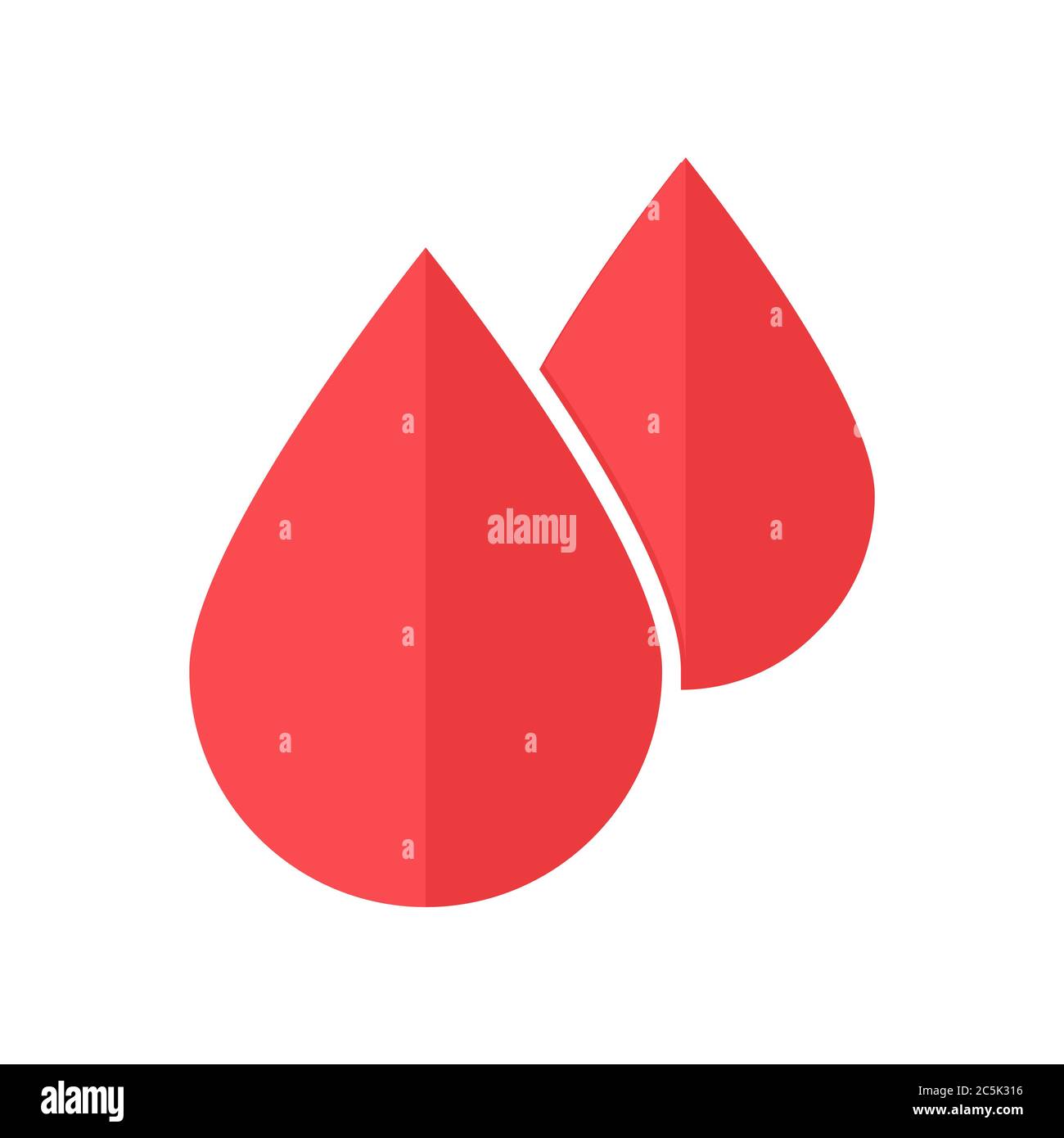 Tropfen Blut Symbol Vektor Logo Vorlage flach Stil. Stock Vektor