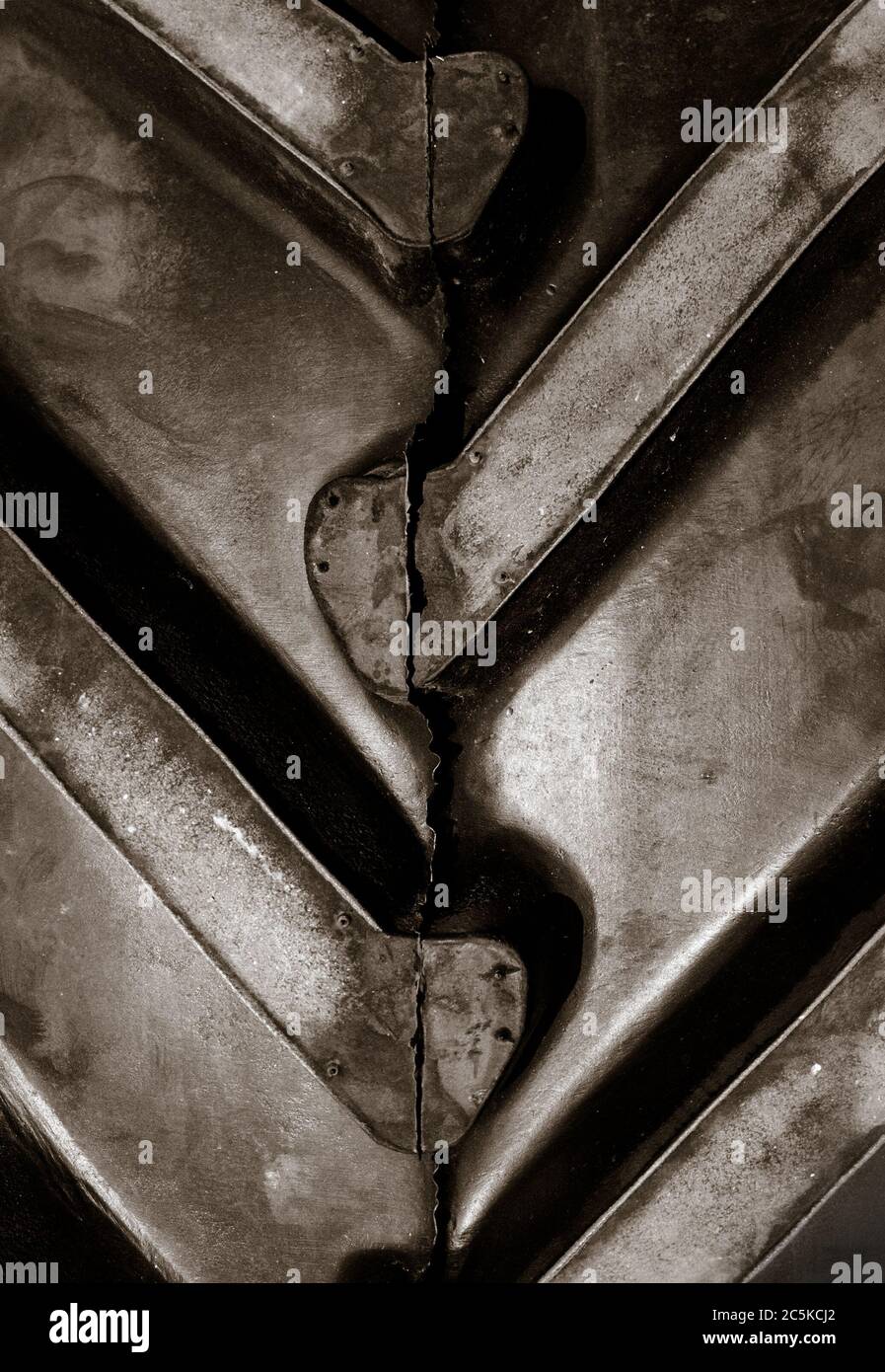 Nahaufnahme des neuen Reifenschutzes Stockfoto