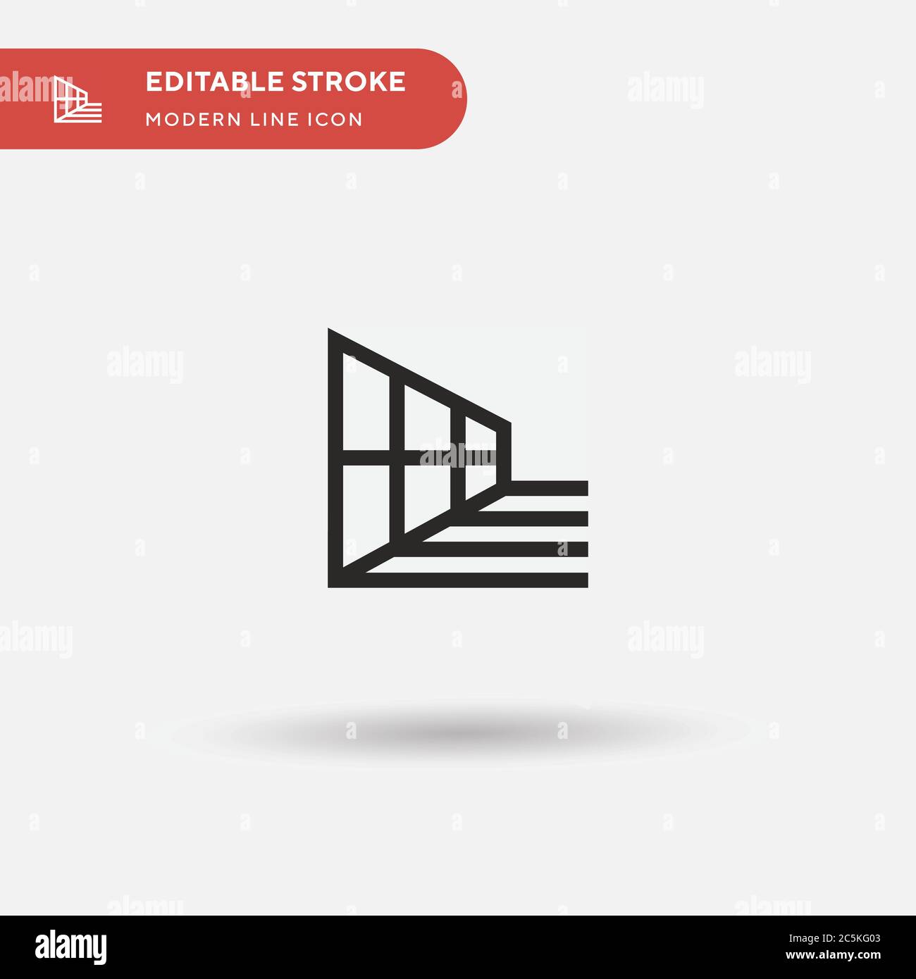 Einfaches Vektorsymbol Perspektive. Illustration Symbol Design Vorlage für Web mobile UI Element. Perfekte Farbe modernes Piktogramm auf bearbeitbaren Strich. Perspektivische Symbole für Ihr Geschäftsprojekt Stock Vektor