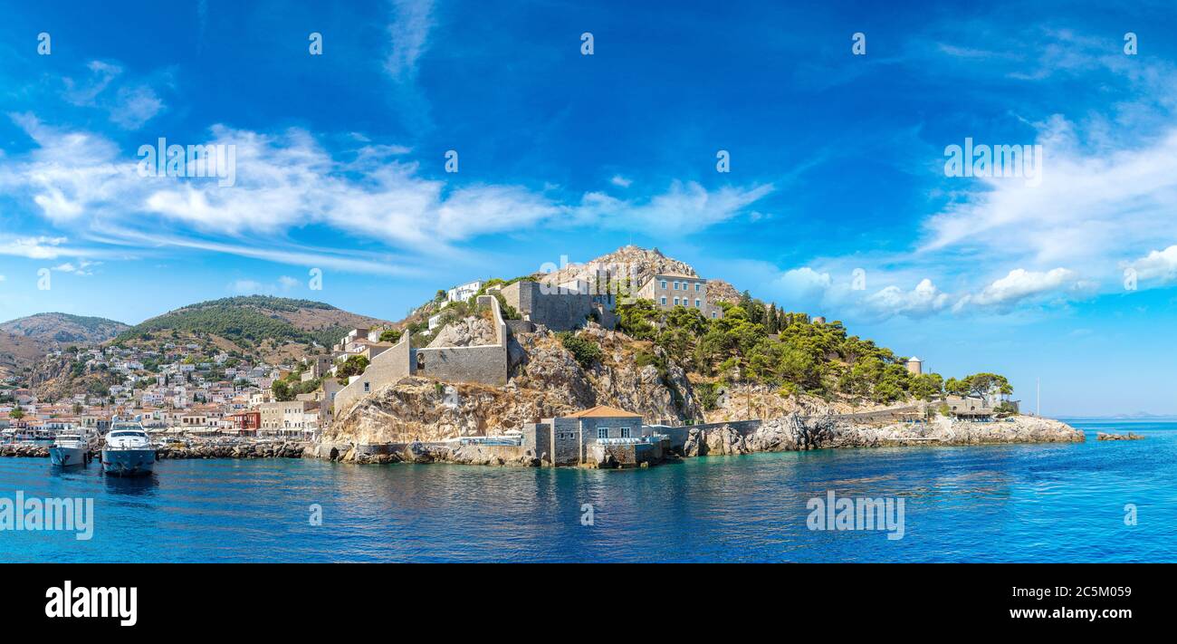 Hydra Insel in einem Sommertag in Griechenland Stockfoto