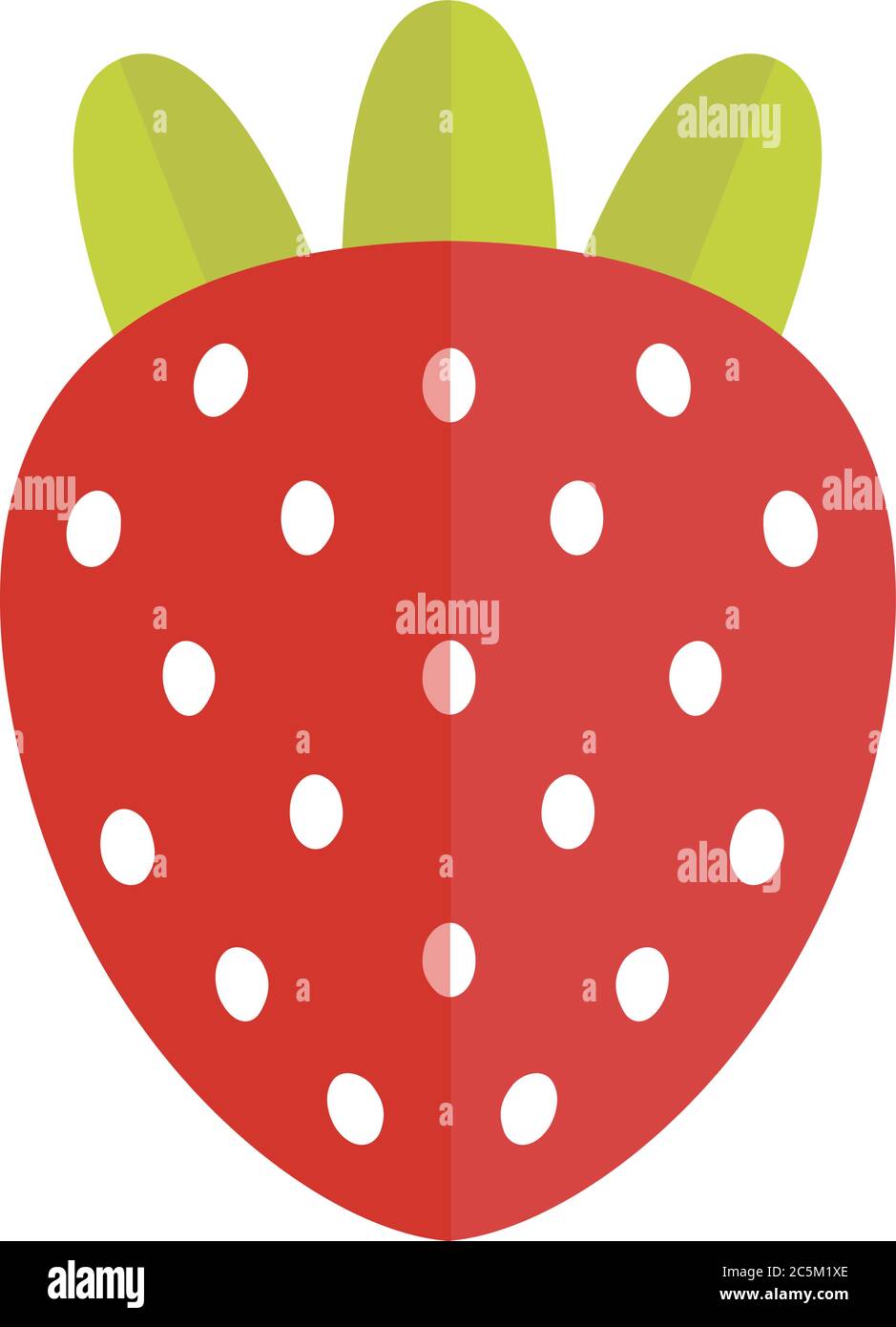 Garten Erdbeer Obst oder Erdbeeren flache Farbe Vektor-Symbol für Lebensmittel-Apps und Websites. Vektorgrafik. Stock Vektor