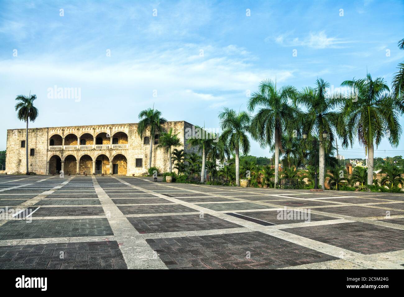 Der Alcázar de Colón, oder Columbus Alcazar, befindet sich in Santo Domingos Ciudad Colonial, Dominikanische Republik, ist die älteste Residenz des Vizegals in Amerika Stockfoto