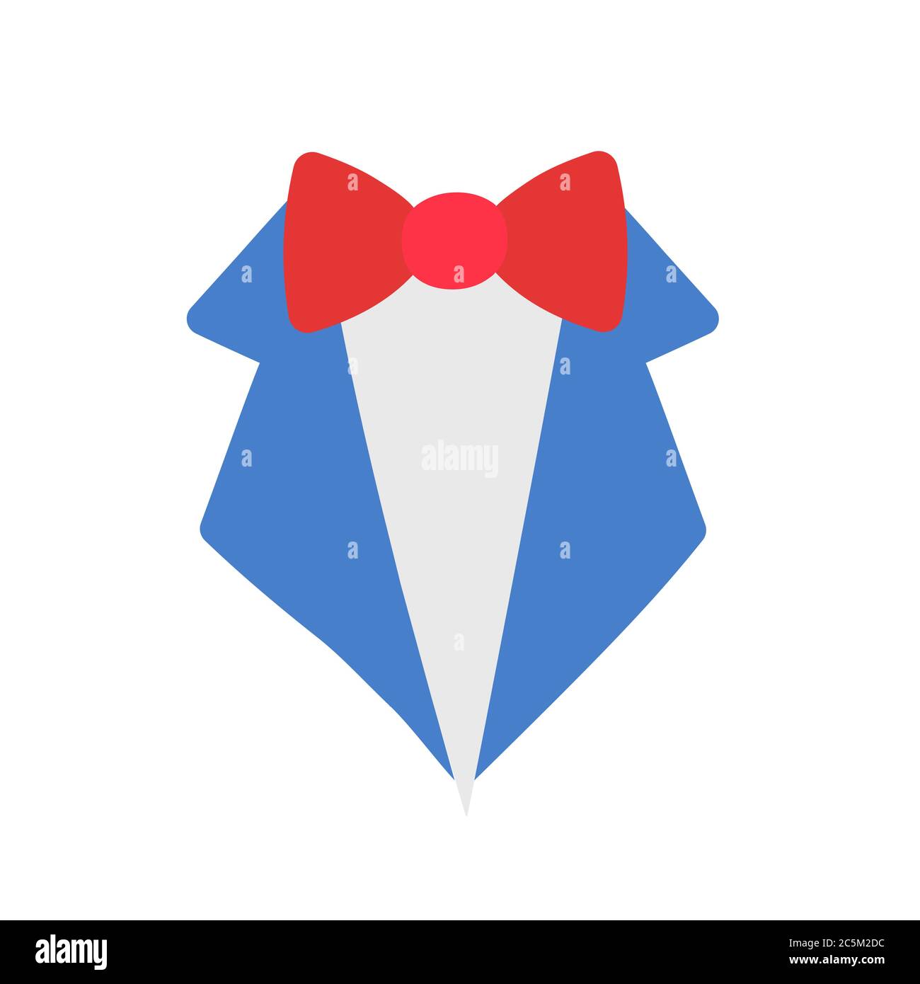 Schmetterling Krawatte auf weißem Hintergrund. Vektorgrafik. EPS 10. Stock Vektor