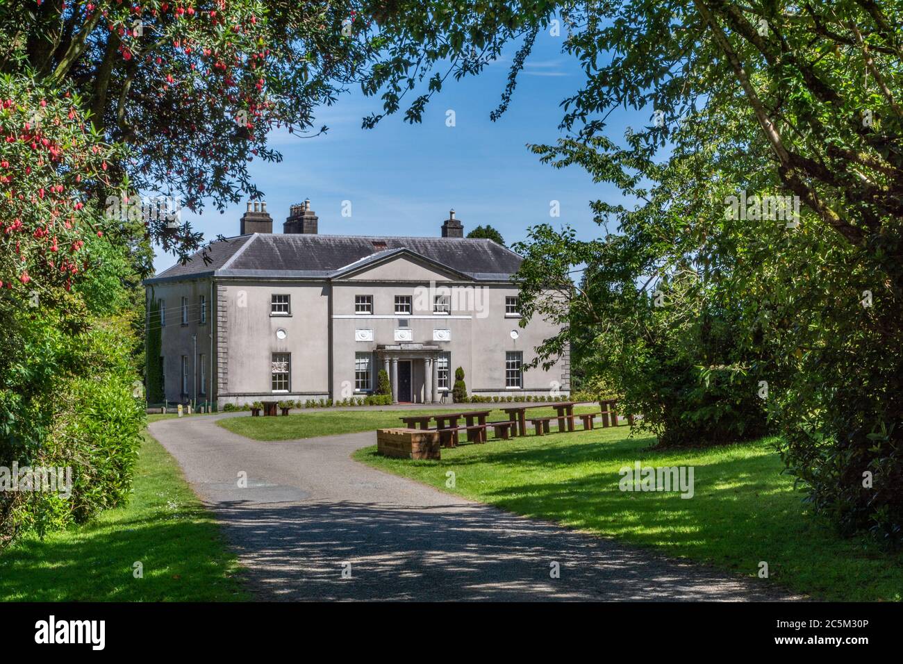 Avondale House in Rathdrum in der Grafschaft Wicklow, Irland - berühmt als Geburtsort und Heimat des irischen politischen Führers Charles Stewart Parnell Stockfoto